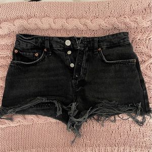 urban outfitters black jean shorts